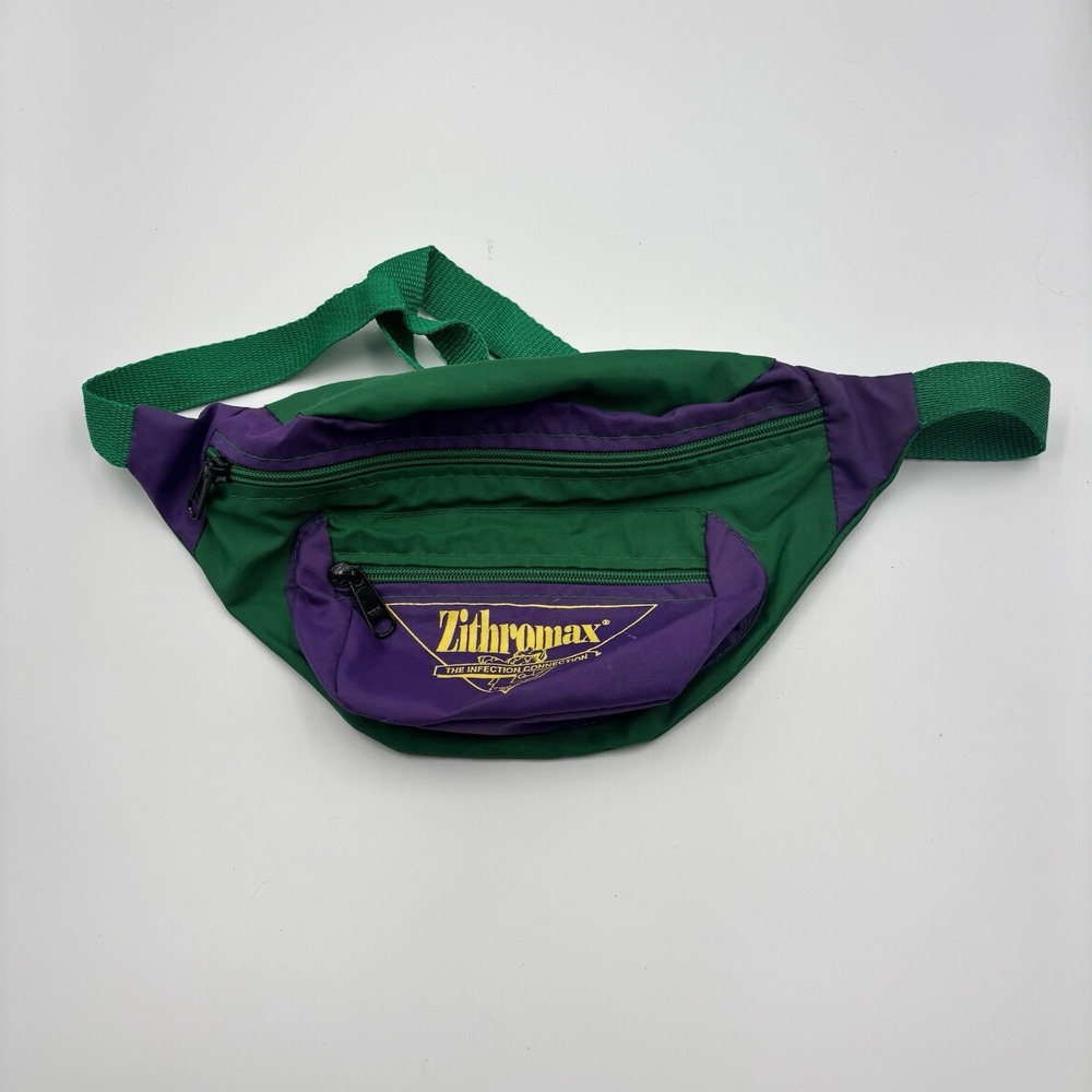 Vintage Pharma Fanny Pack Purple Green Retro Promo Streetwear